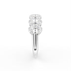 18K Half Eternity Oval Diamond Ring — SIDE
