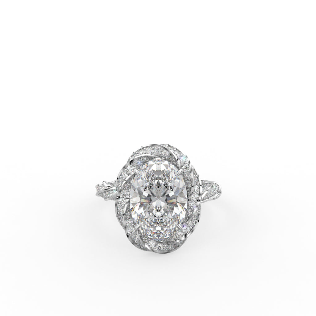 vimg:FJ6529|vimg:FJ6585|18K Solitaire Oval Diamond Ring — TOP