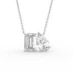 vimg:Z01103|18K Yellow Gold Emerald Cut Diamond Pendant — FRONT