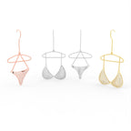 Sterling Silver Round Diamond Earrings — 3 COLOR