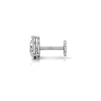 18K Pear Diamond Piercing Earring — SIDE VIEW