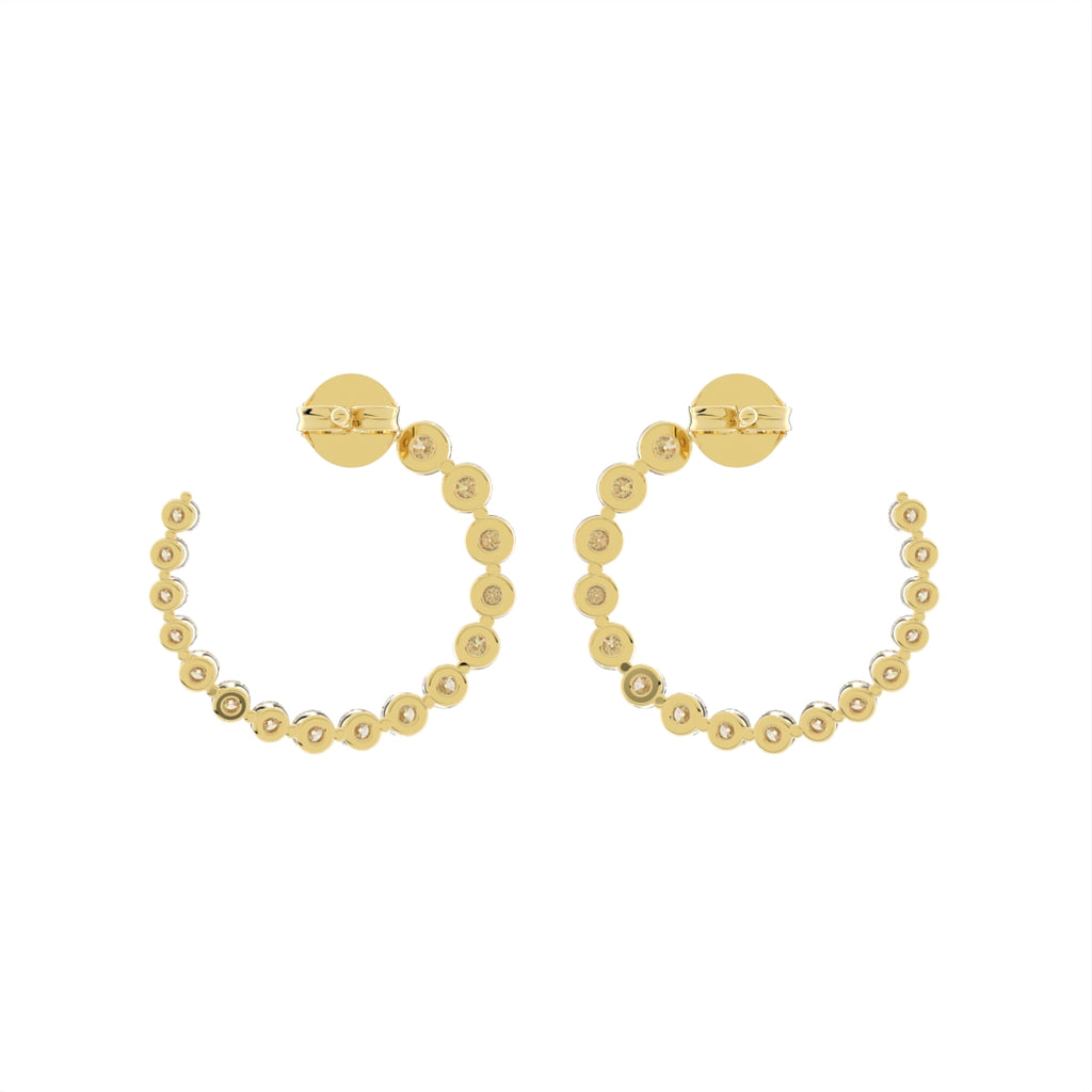 18K Bespoke Diamond Earrings — BACK