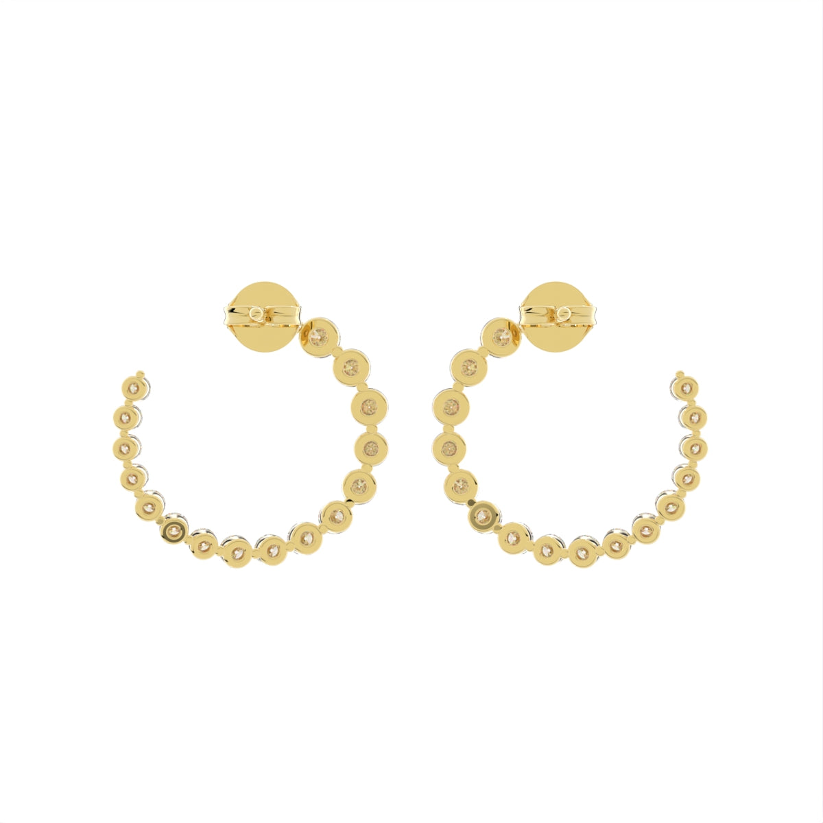 18K Bespoke Diamond Earrings — BACK