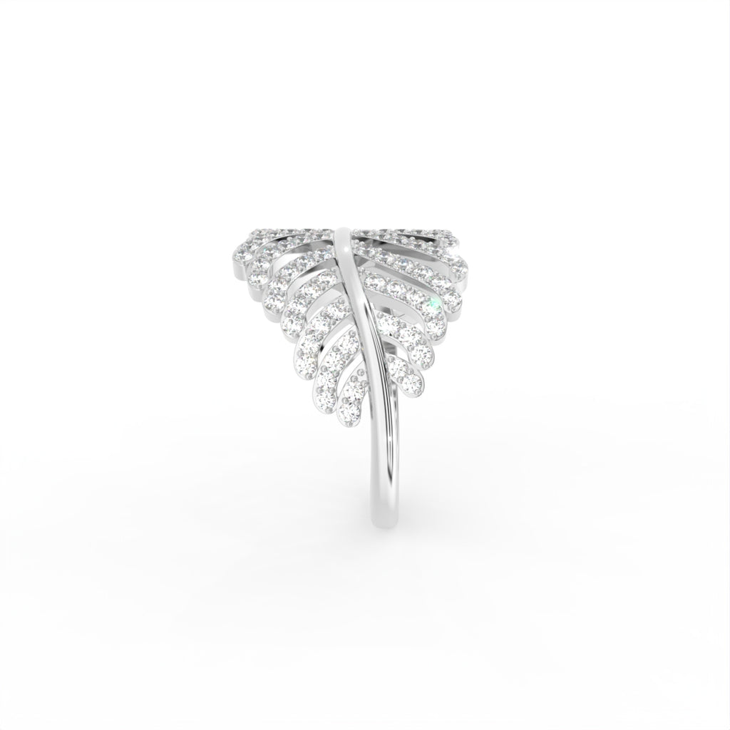 18K Bespoke Diamond Statement Ring — SIDE
