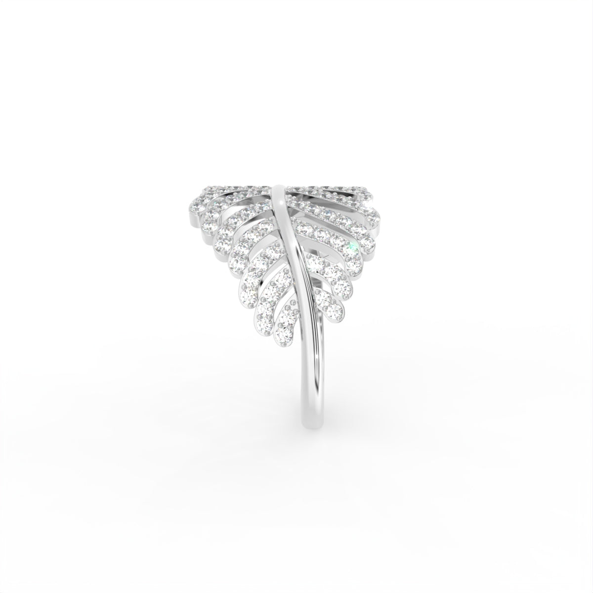 18K Bespoke Diamond Statement Ring — SIDE