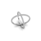 18K Crossover Diamond Ring — 3D VIEW