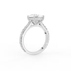 18K Solitaire Cushion Diamond Engagement Ring — 3D VIEW