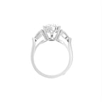18K Trilogy Pear Diamond Engagement Ring — FRONT