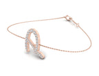 18K Alphabet Diamond Bracelet — 3D VIEW