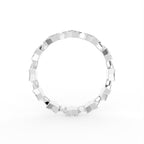 14K White Gold Star Round Diamond Ring — FRONT