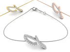 18K Alphabet Diamond Bracelet — 3 COLOR