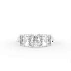 14K Yellow Gold Bespoke Radiant Diamond Ring — TOP