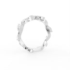 18K White Gold Marquise Diamond Band Ring — 3D VIEW