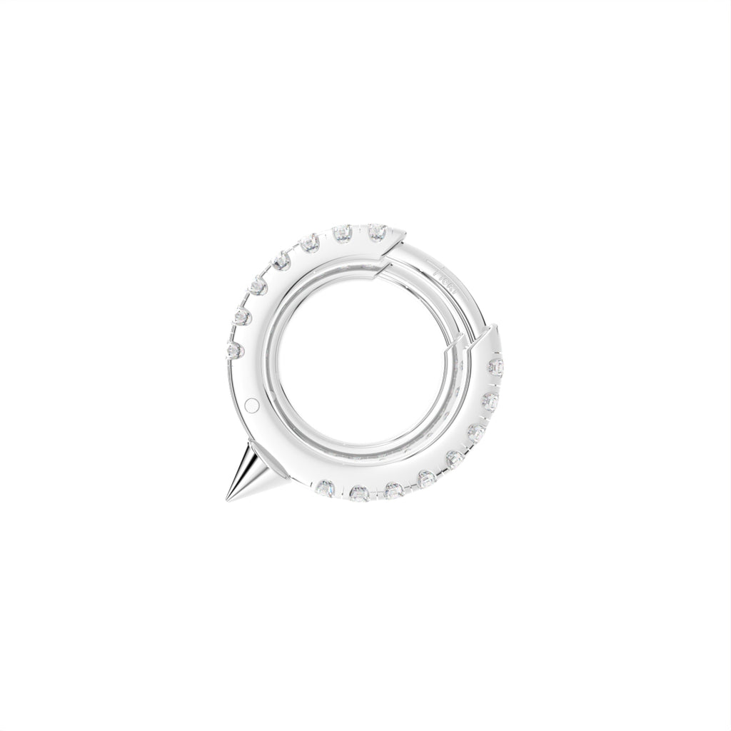 18K Hoop Diamond Earrings — SIDE VIEW