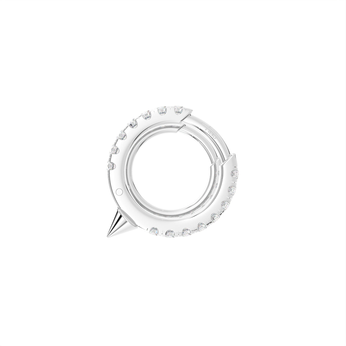 18K Hoop Diamond Earrings — SIDE VIEW