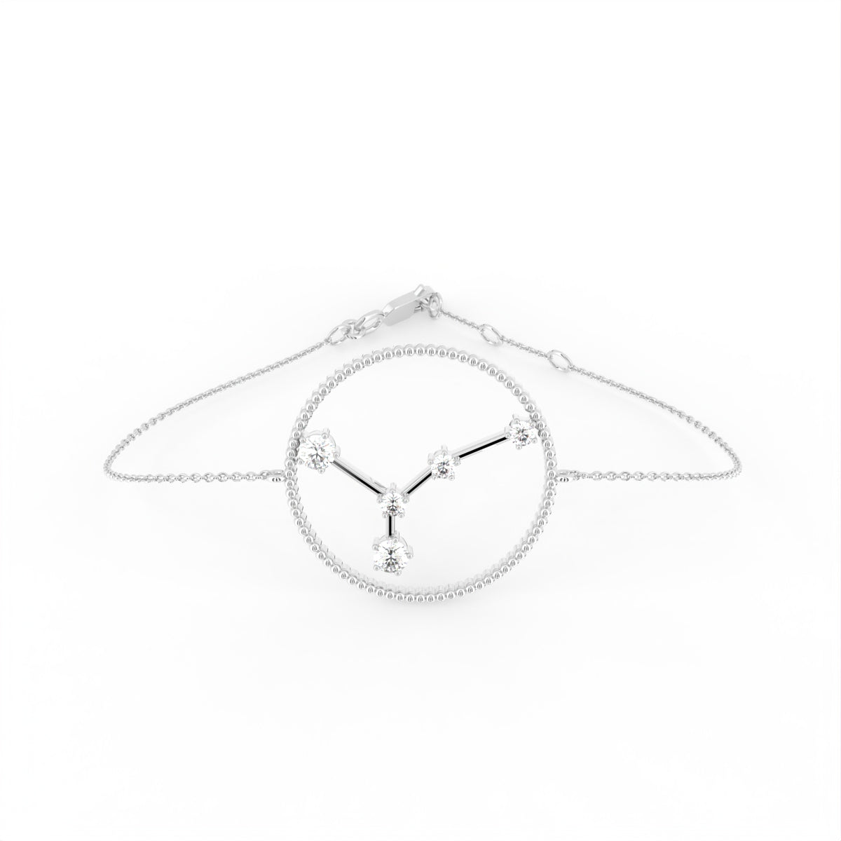 18K Cancer Constellation Diamond Bracelet — TOP