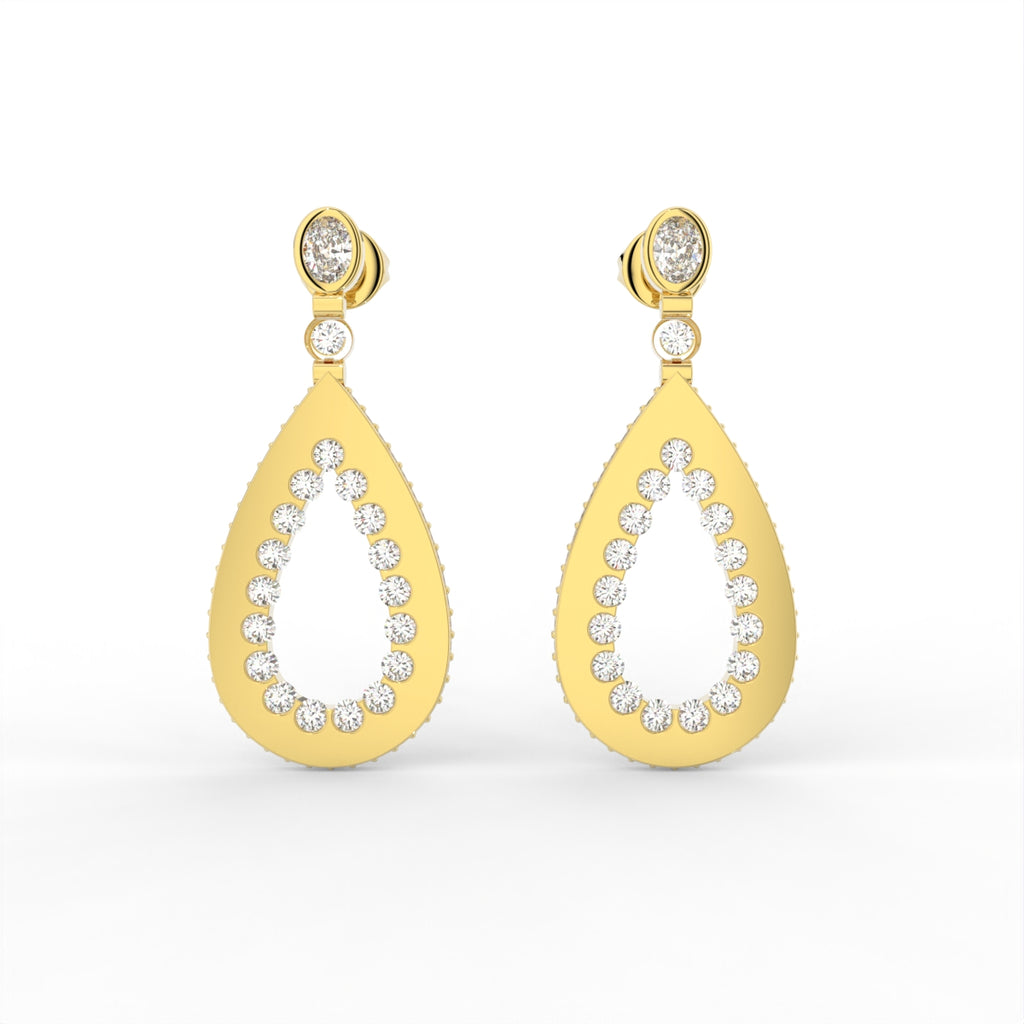 Sterling Silver Diamond Earrings — TOP