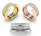 18K Multi-Band Diamond Ring — 3 COLOR