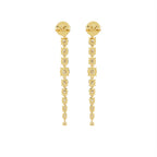 18K Round Diamond Drop Earrings — BACK