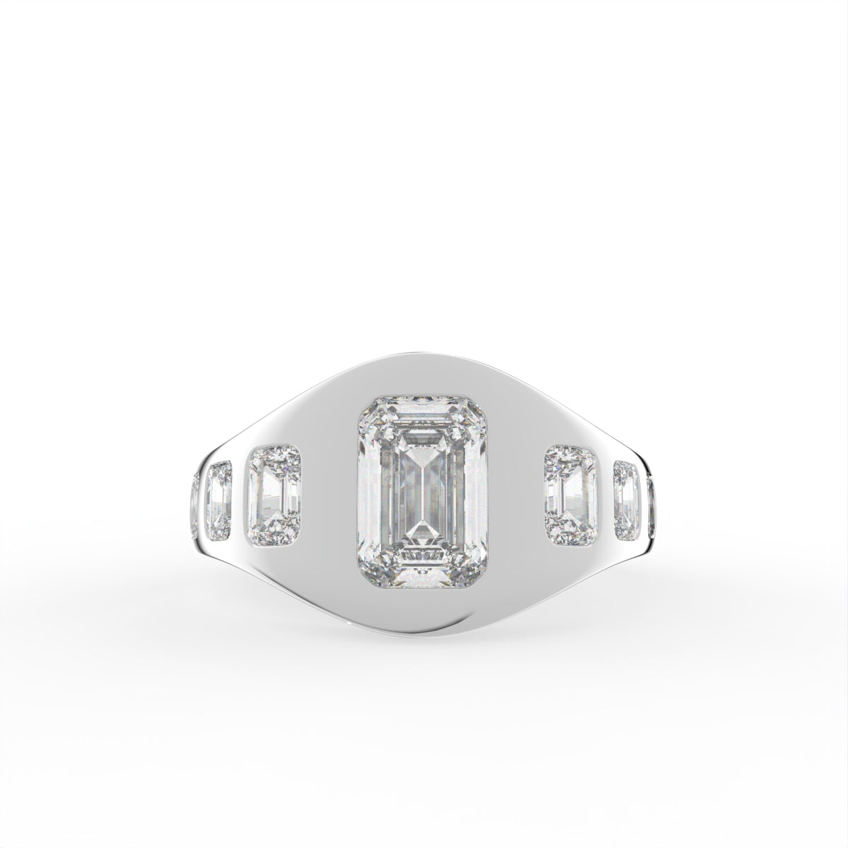 Sterling Silver Diamond Ring — TOP