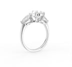 18K Trilogy Pear Diamond Ring — 3D VIEW