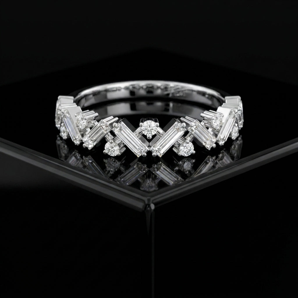 18K White Gold Baguette Diamond Eternity Ring