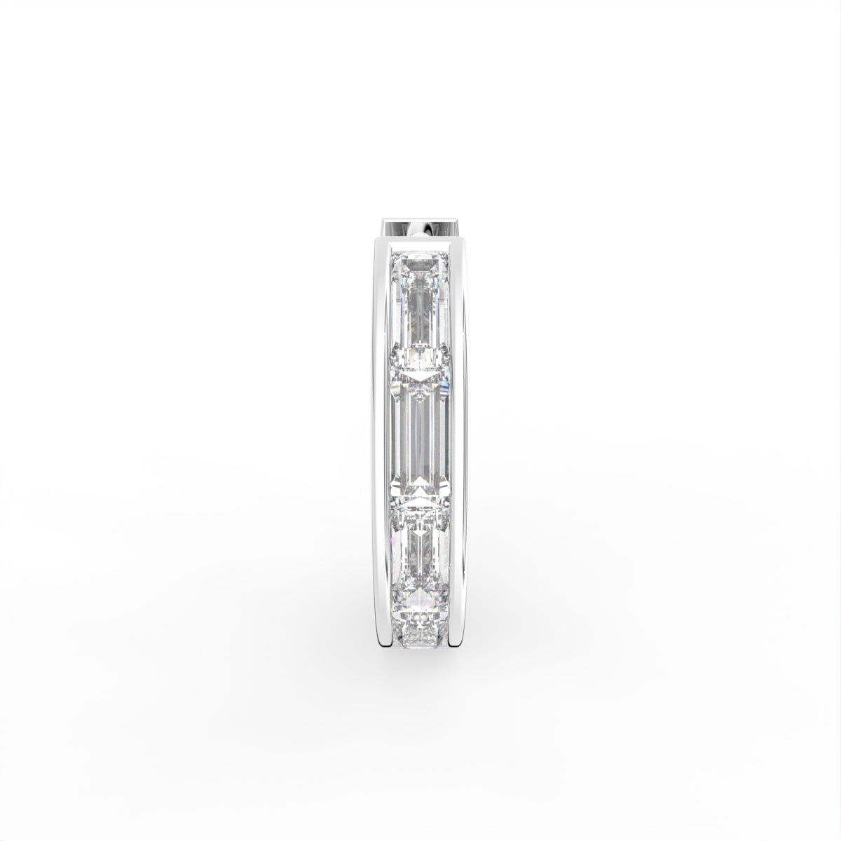 14K Diamond Hoop Earrings — TOP
