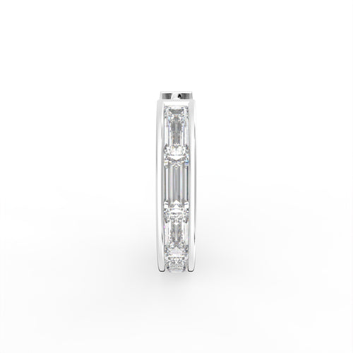14K Diamond Hoop Earrings — TOP