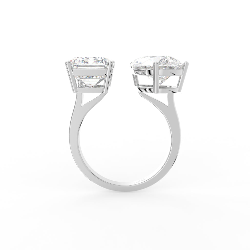 18K Diamond Engagement Ring — FRONT