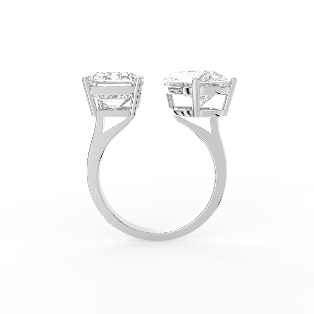 18K Diamond Engagement Ring — FRONT