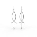 Sterling Silver Diamond Earrings — TOP