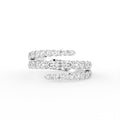 18K Spiral Pave Diamond Ring — TOP