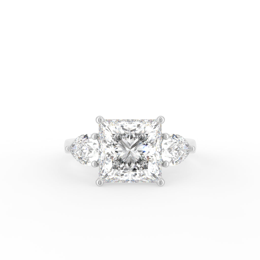 18K Trilogy Diamond Ring — TOP
