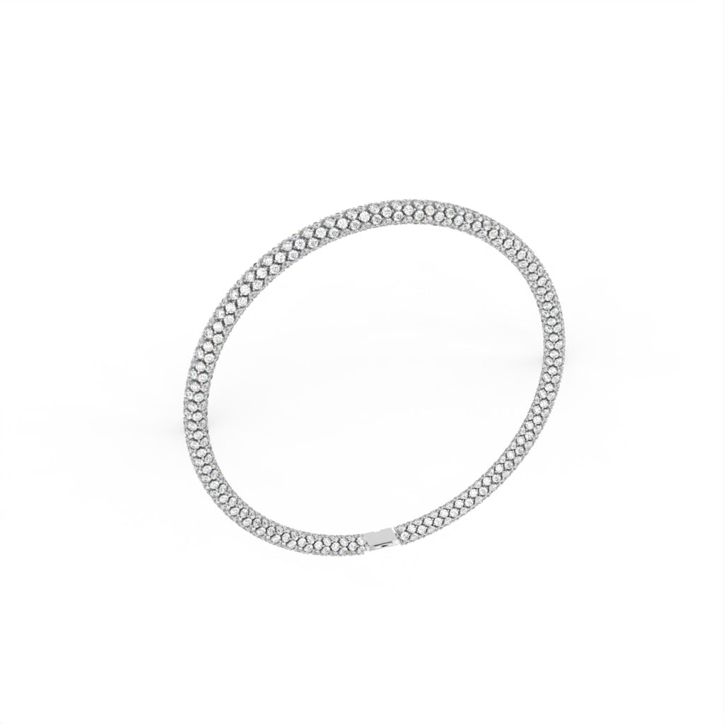 Sterling Silver Diamond Bracelet — IMAGE URL