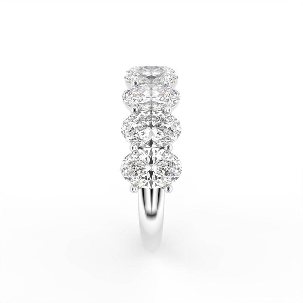 vimg:FJ4625|vimg:FJ4629|vimg:FJ4632|14K White Gold Eternity Oval Diamond Ring — SIDE
