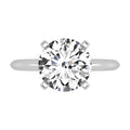 18K Round Diamond Solitaire Engagement Ring — TOP