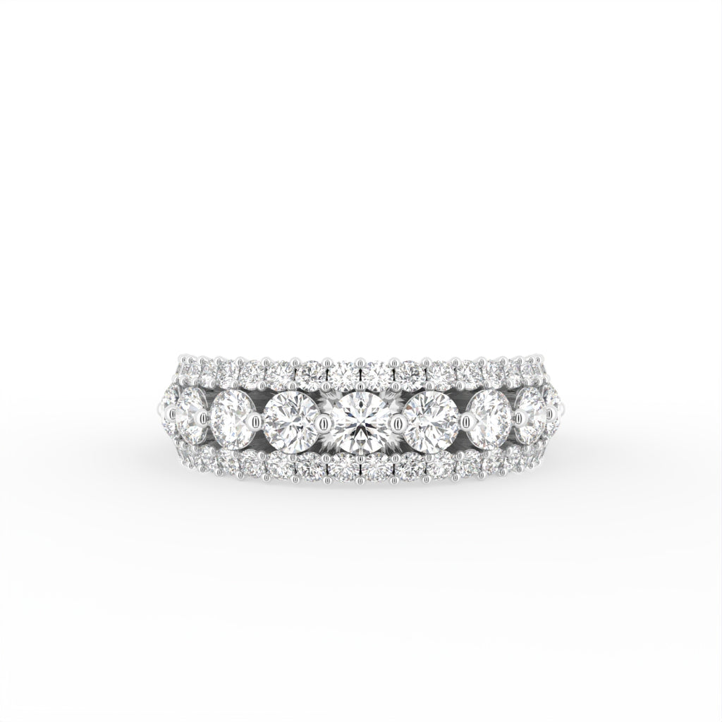 18K Rose Gold Eternity Round Diamond Ring — TOP