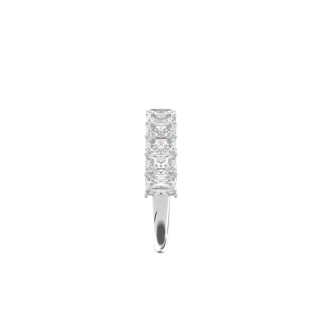 14K White Gold Eternity Radiant Diamond Ring — SIDE