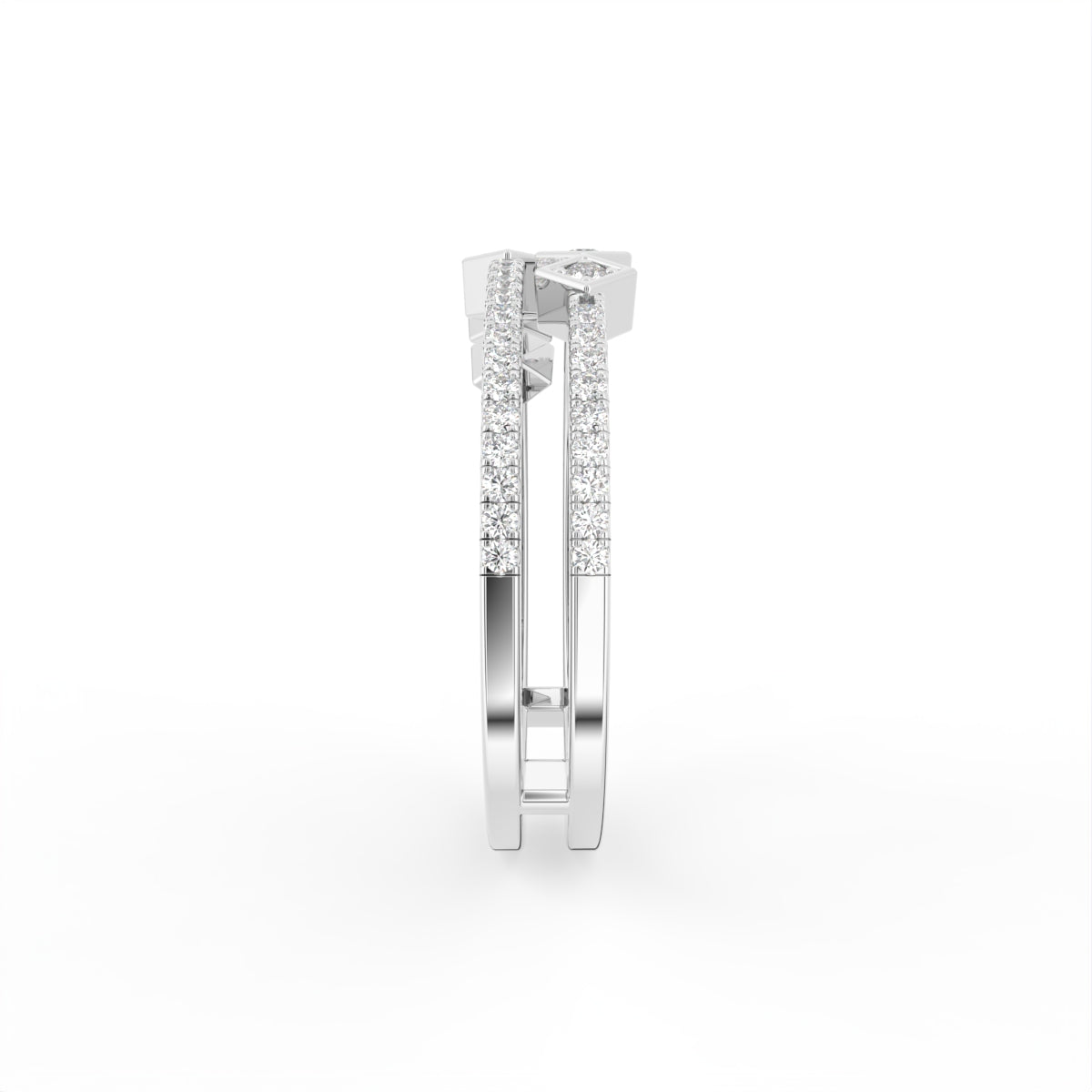 18K Bespoke Pave Diamond Band Ring — SIDE