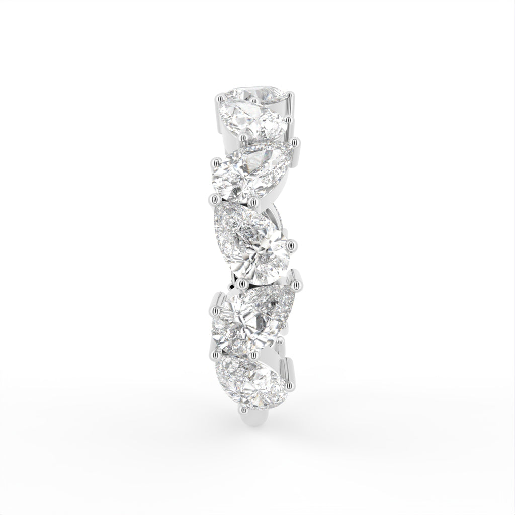 18K Eternity Pear Diamond Ring — SIDE