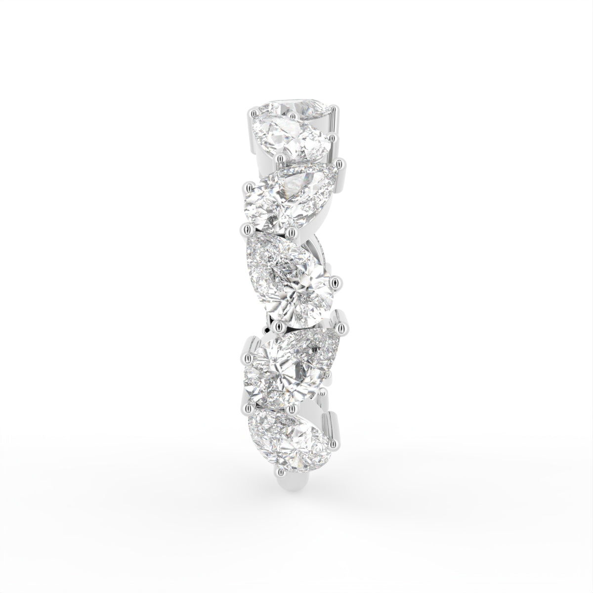 18K Eternity Pear Diamond Ring — SIDE