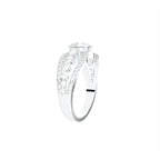 18K White Gold Bespoke Round Diamond Ring — 3D VIEW