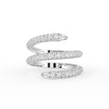 18K Spiral Pave Diamond Ring — TOP