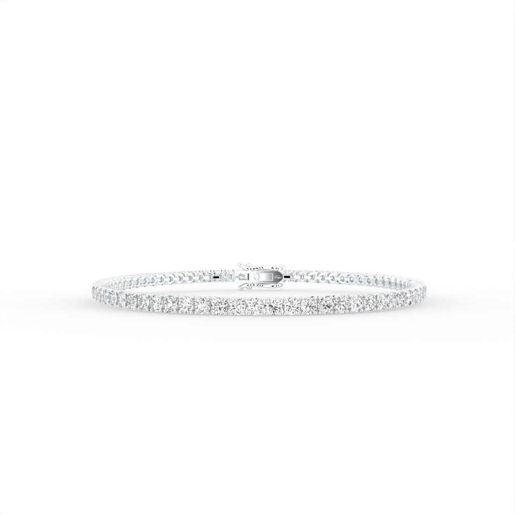 18K Tennis Round Diamond Bracelet — TOP