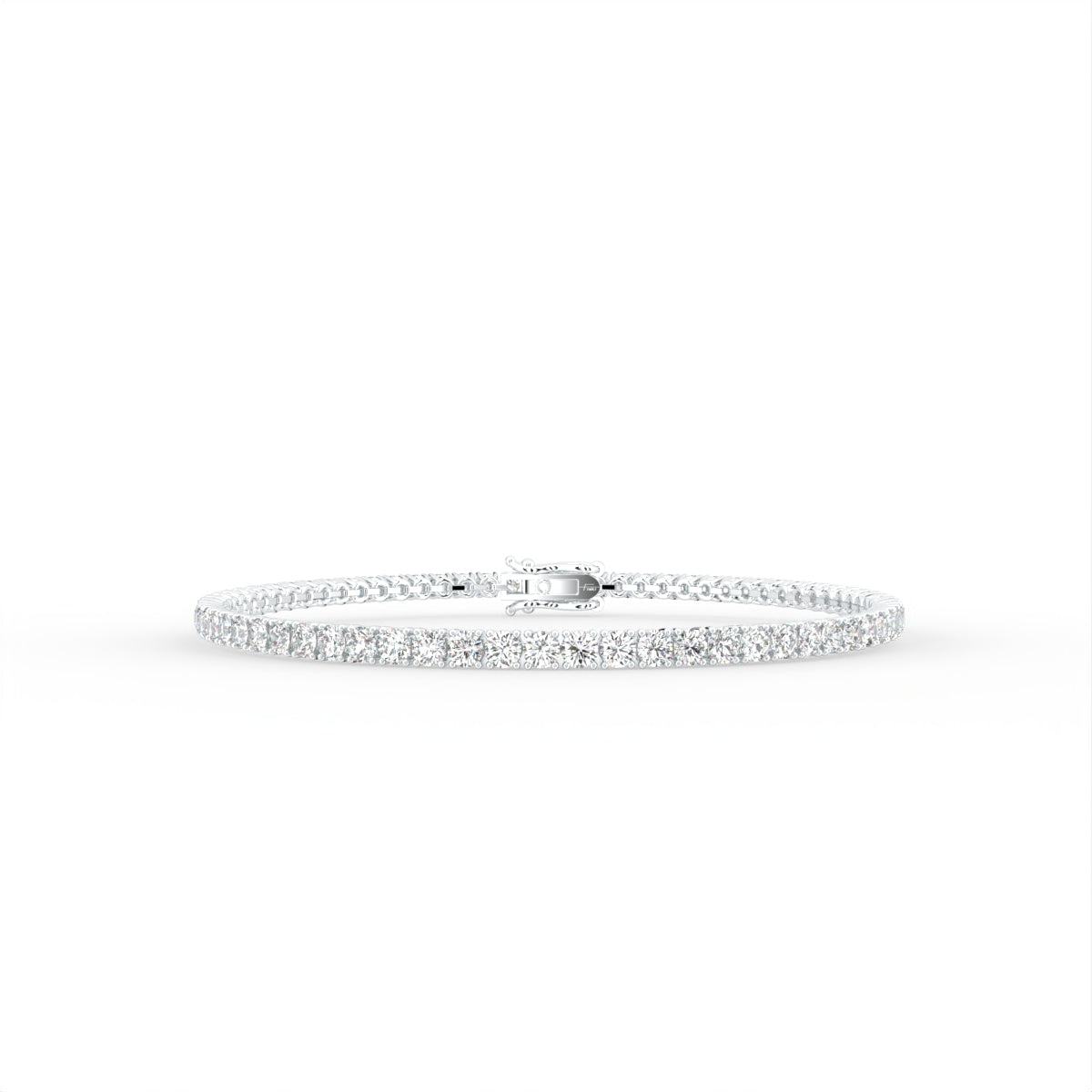 18K Tennis Round Diamond Bracelet — TOP