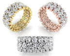 18K Full Eternity Diamond Ring — 3 COLOR