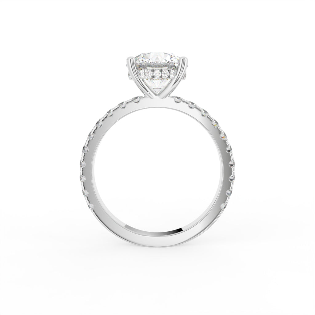 18K Solitaire Diamond Ring — FRONT