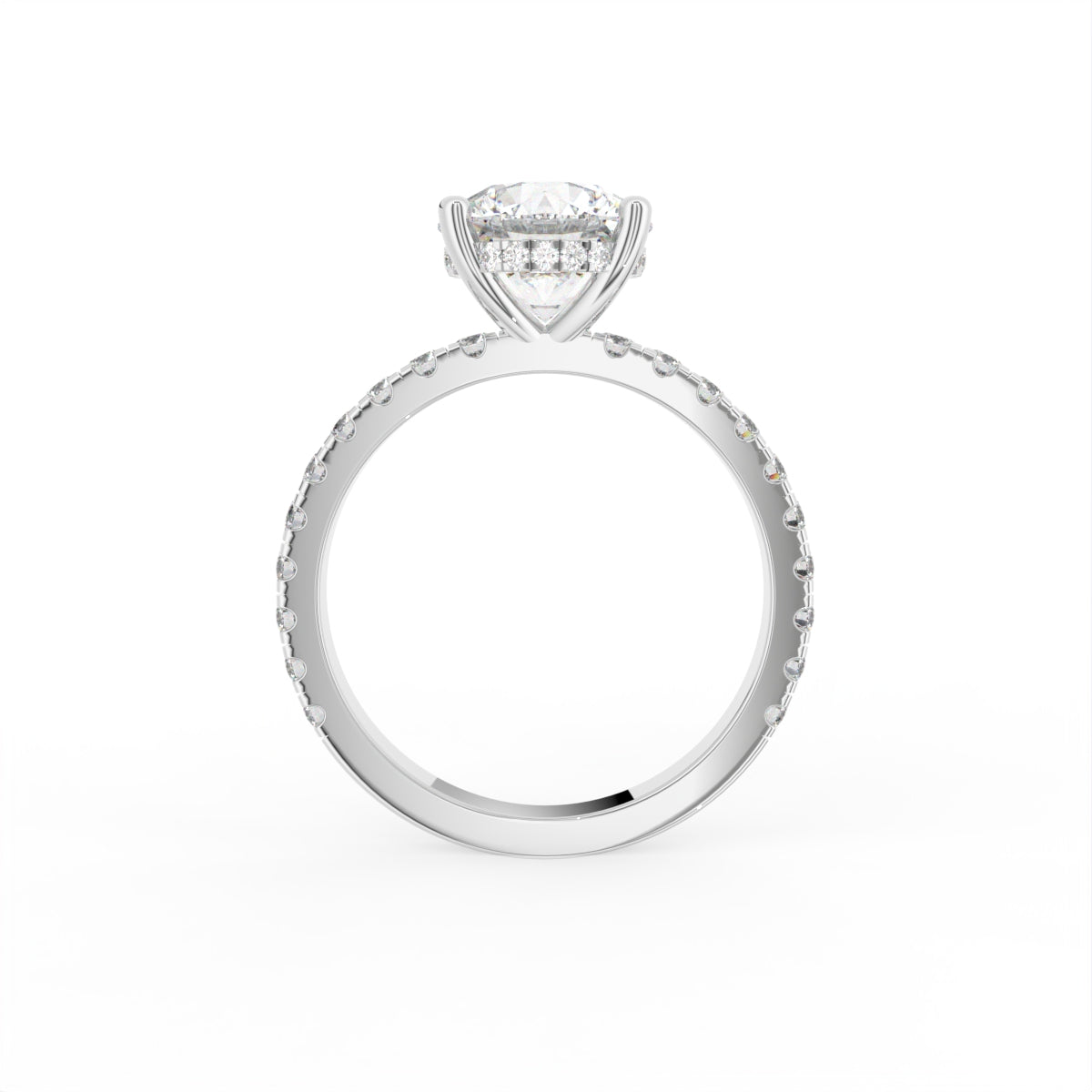 18K Solitaire Diamond Ring — FRONT