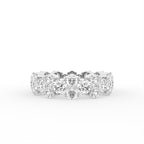 18K Round Full Eternity Diamond Ring — TOP