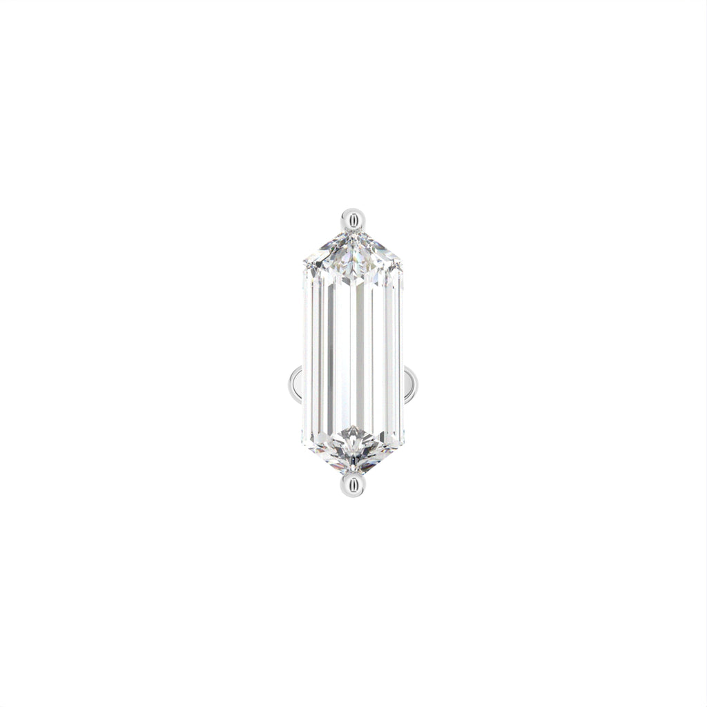 18K Fancy Cut Diamond Stud Earrings — TOP